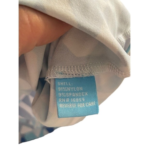 J. McLaughlin Sleeveless Blue Shift Dress XL Stretch Keyhole Jersey Catalina - Picture 8 of 9